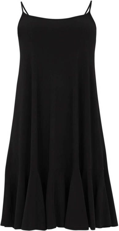 Yoek A-lijn jurk DOLCE van travelstof zwart