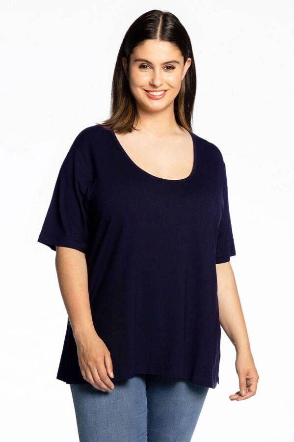 YOEK basic jersey A-lijn T-shirt VISCOSE donkerblauw - Foto 2