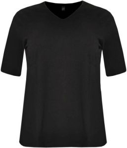 Yoek basic T-shirt relaxed fit COTTON zwart