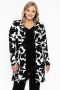 YOEK blazer DOLCE van travelstof met printopdruk zwart wit - Thumbnail 1