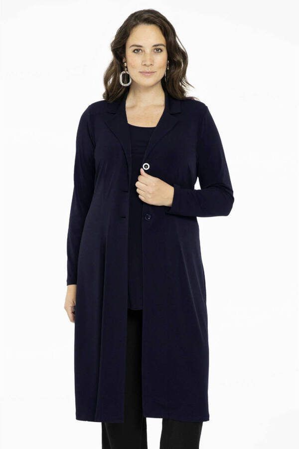 YOEK blazer van travelstof DOLCE donkerblauw