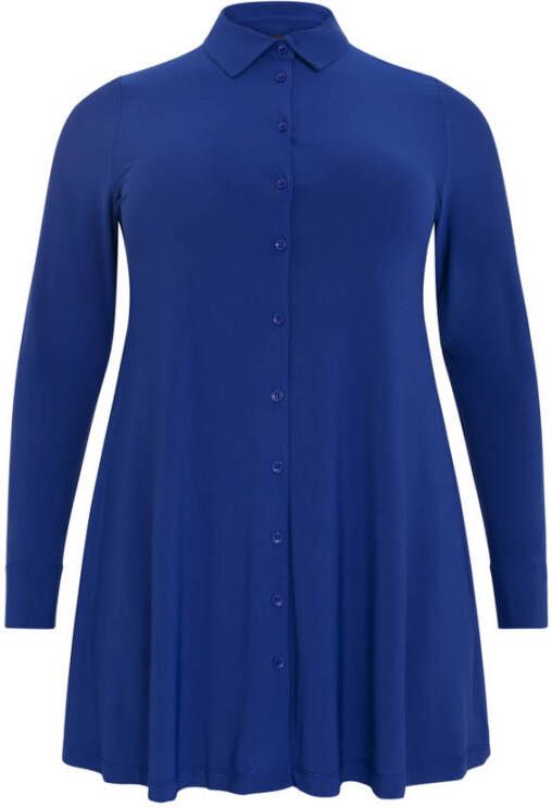 YOEK blouse DOLCE van travelstof blauw - Foto 4