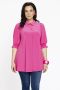 Yoek blouse DOLCE van travelstof roze - Thumbnail 1