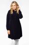 YOEK blouse van travelstof DOLCE met plooien donkerblauw - Thumbnail 1