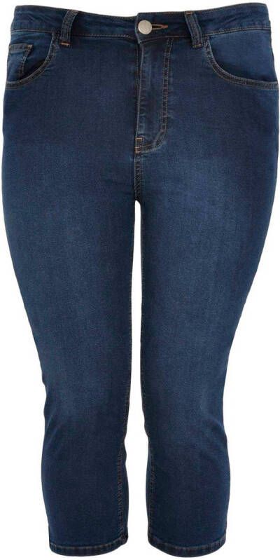Yoek high waist skinny capri jeans dark denim