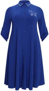 Yoek Loretta's Favourites blousejurk FLIP van travelstof blauw