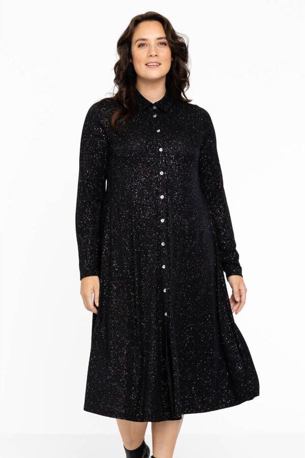 Yoek Loretta's Favourites jurk met lurex zwart