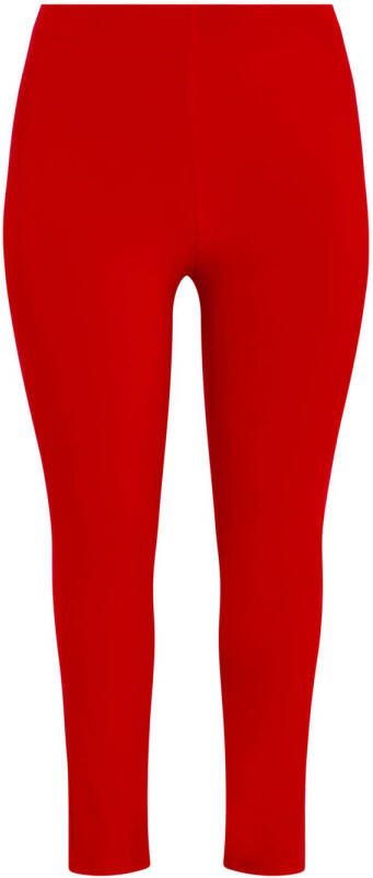 Yoek Loretta's Favourites slim fit broek van travelstof DOLCE rood