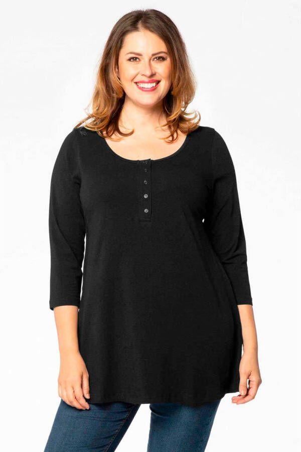 YOEK tuniek ORGANIC COTTON zwart