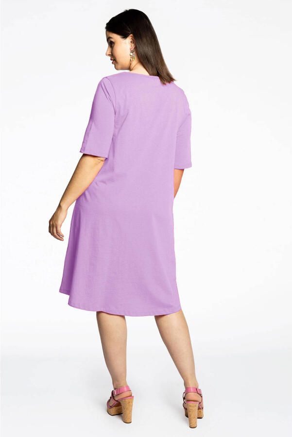YOEK A-lijn jurk COTTON lila