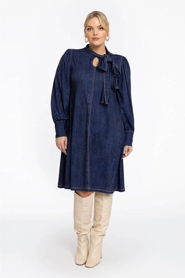 YOEK A-lijn jurk dark blue denim - Foto 2
