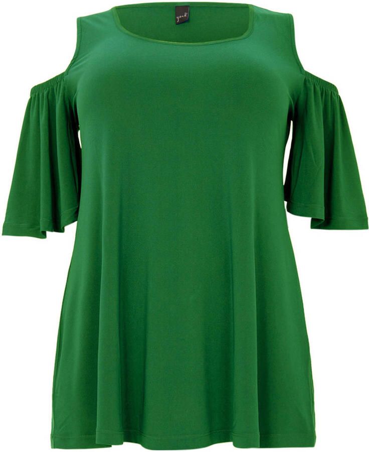 YOEK a-lijn tuniek Plus Size groen