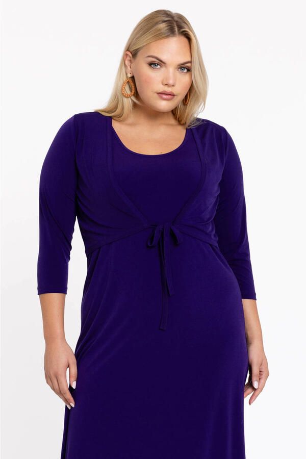 YOEK aansluitend vest Plus Size paars