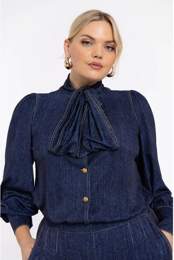 YOEK blouse dark blue denim