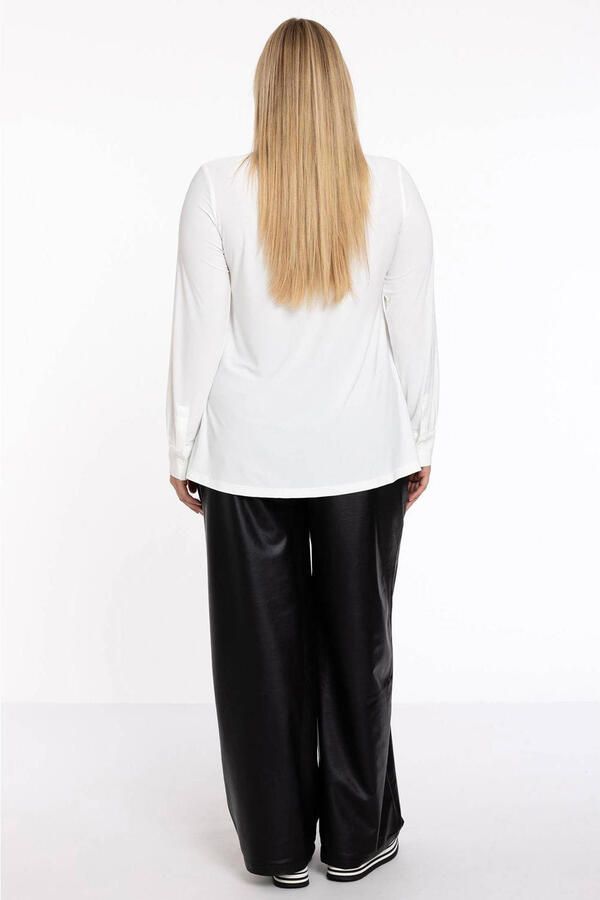 YOEK blouse DOLCE van travelstof ecru - Foto 2