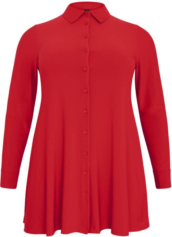 YOEK blouse DOLCE van travelstof rood