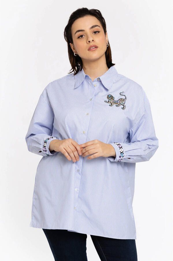YOEK blouse lichtblauw
