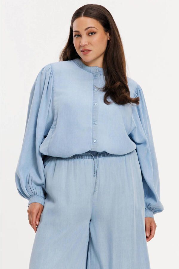 YOEK blouse light blue denim