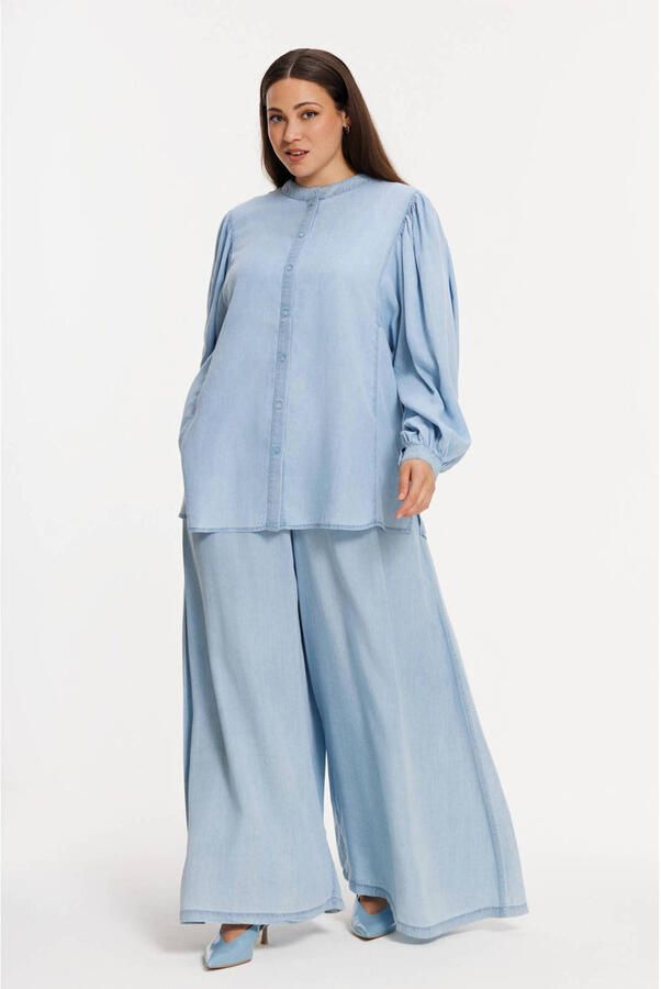 YOEK blouse light blue denim - Foto 2