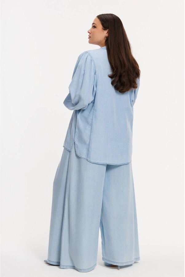 YOEK blouse light blue denim - Foto 3