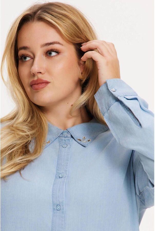 YOEK blouse light blue denim - Foto 2