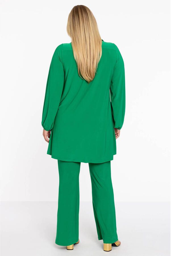 YOEK blouse met ruches groen