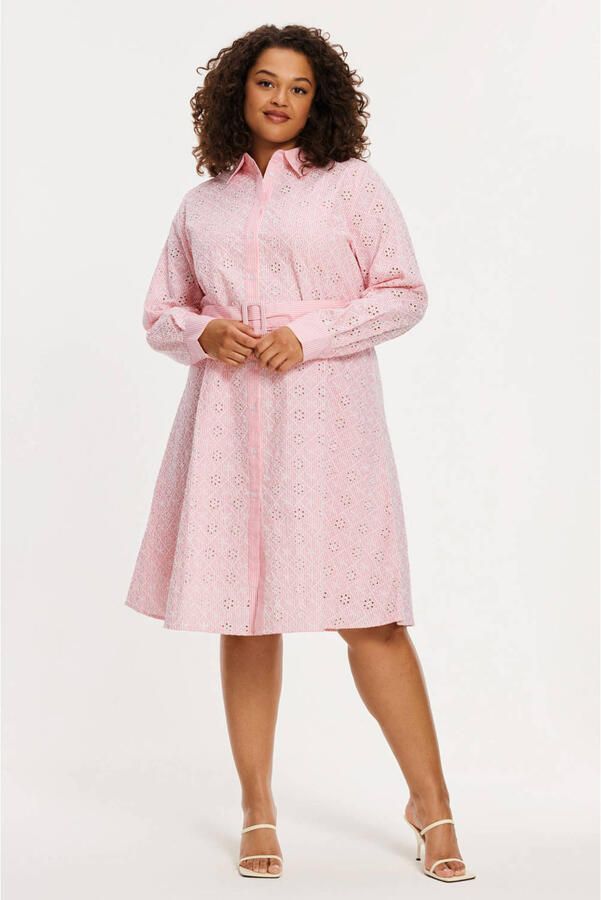 YOEK blousejurk broderie roze - Foto 3