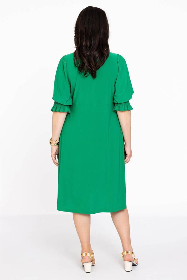YOEK blousejurk DOLCE van travelstof groen - Foto 2
