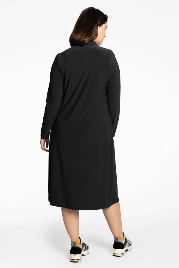 YOEK blousejurk van travelstof midi lengte DOLCE zwart - Foto 2