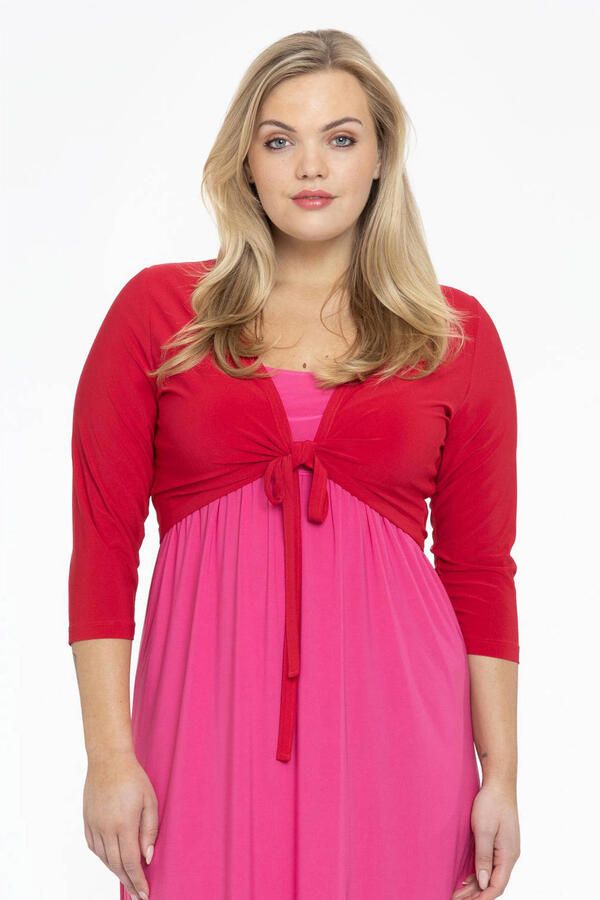 YOEK bolero DOLCE van travelstof rood