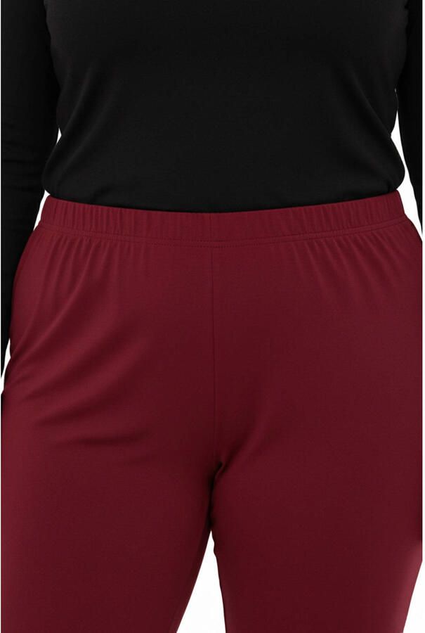 YOEK bootcut high waist flared broek donkerrood - Foto 2