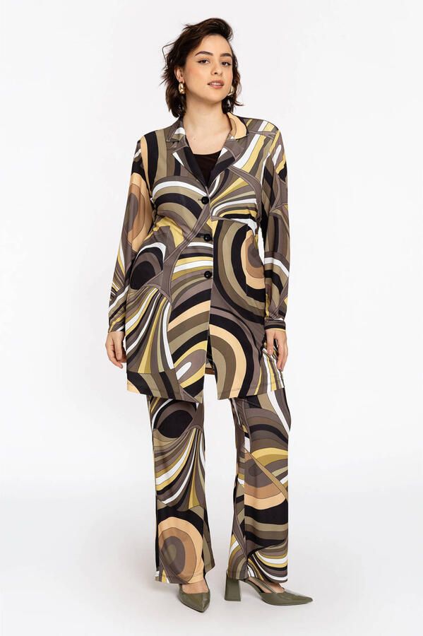 YOEK bootcut regular waist broek multi