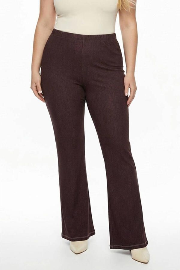 YOEK broek Plus Size bruin