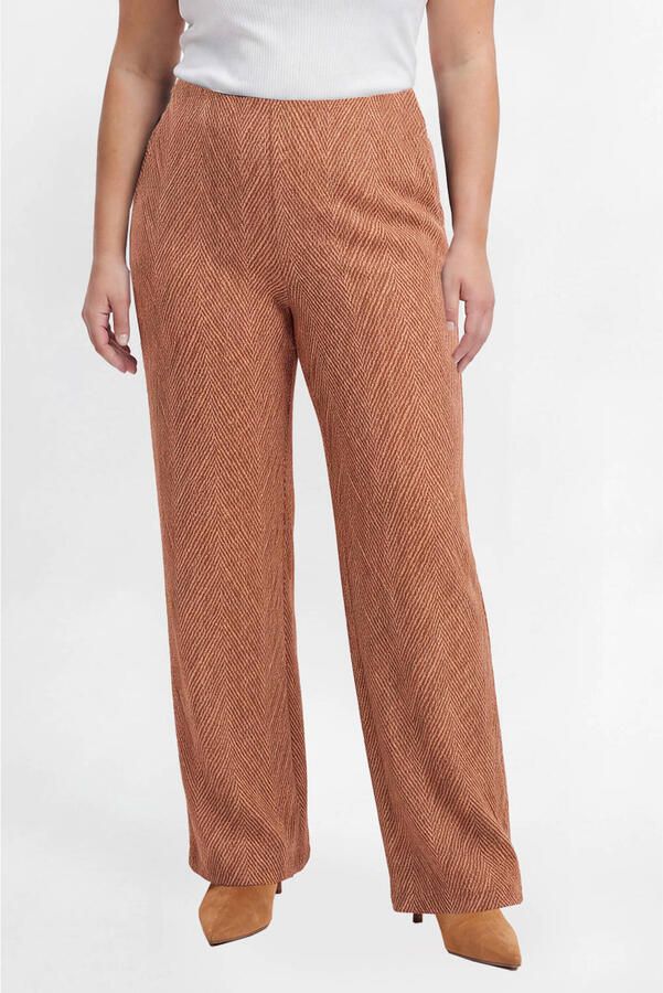 YOEK broek Plus Size donkerbruin