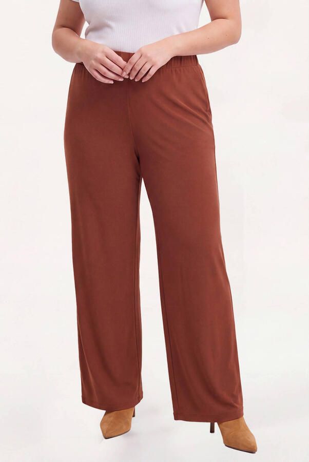 YOEK broek Plus Size donkerbruin