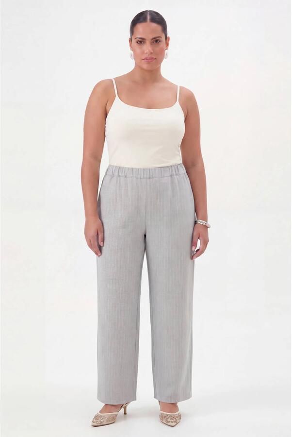 YOEK broek Plus Size grijs