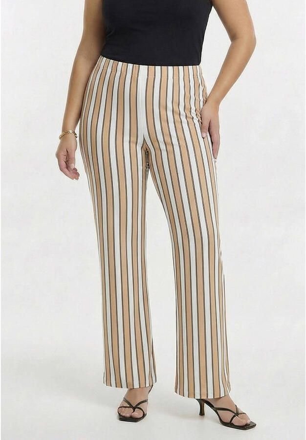 YOEK broek Plus Size lichtbruin