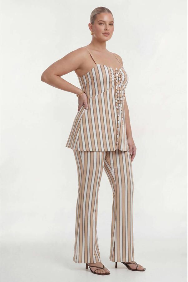 YOEK broek Plus Size lichtbruin - Foto 3