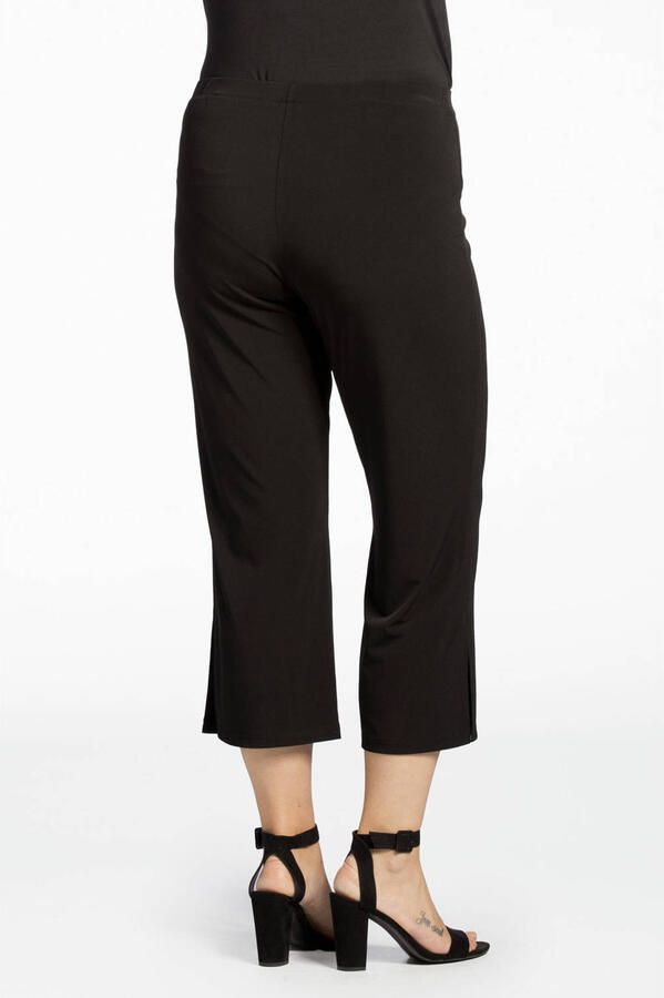 YOEK cropped flared broek zwart