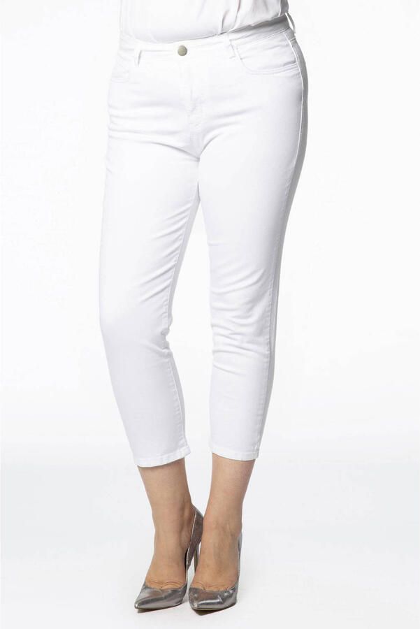 YOEK cropped high waist skinny jeans wit