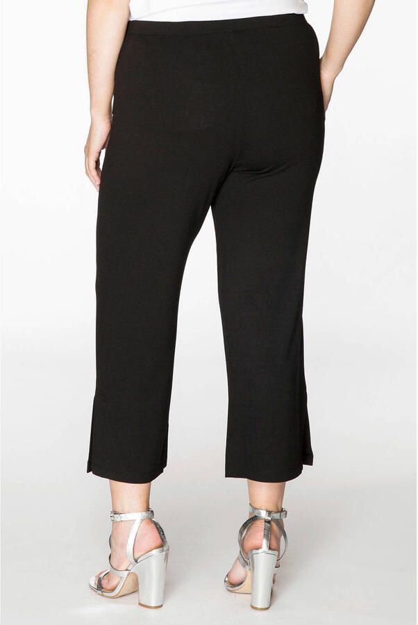 YOEK cropped high waist wide leg broek zwart