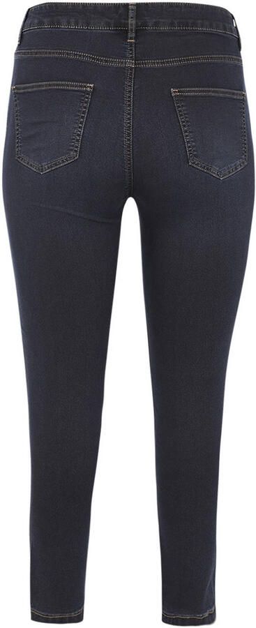 YOEK cropped skinny jeans dark blue denim