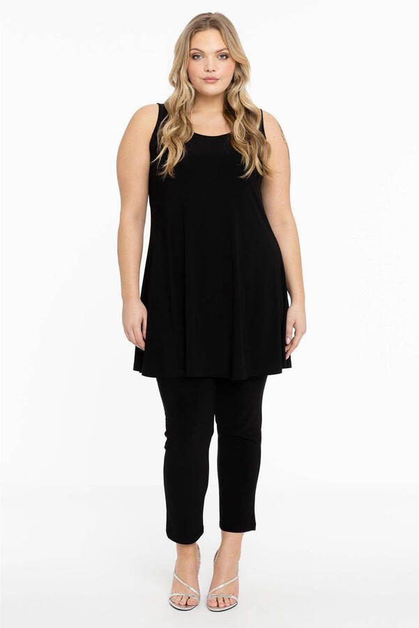 YOEK cropped slim fit tregging DOLCE van travelstof zwart - Foto 2