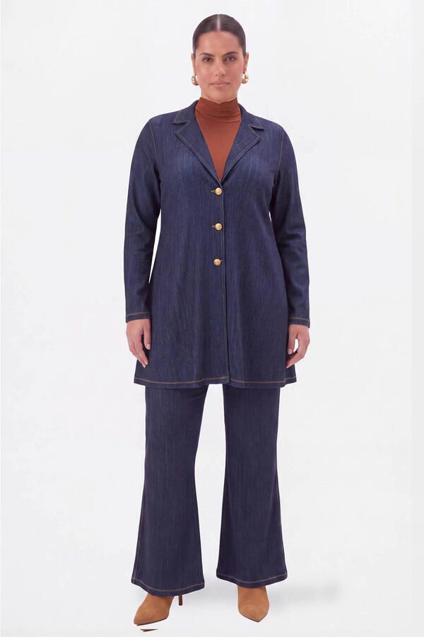 YOEK dolce blazer Plus Size dark blue denim - Foto 2