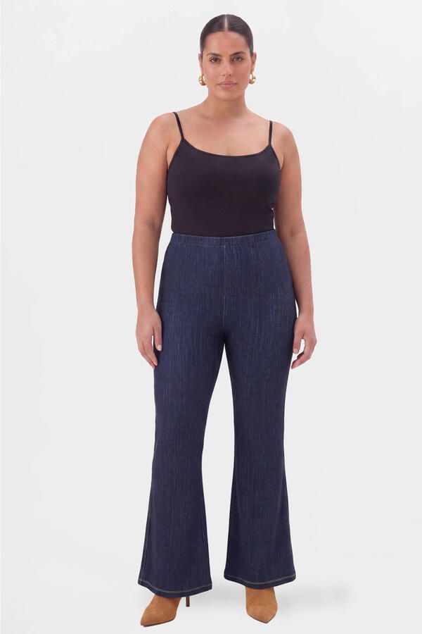 YOEK Dolce flared broek Plus Size -- dark blue denim - Foto 2