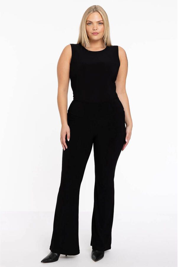 YOEK flared broek zwart