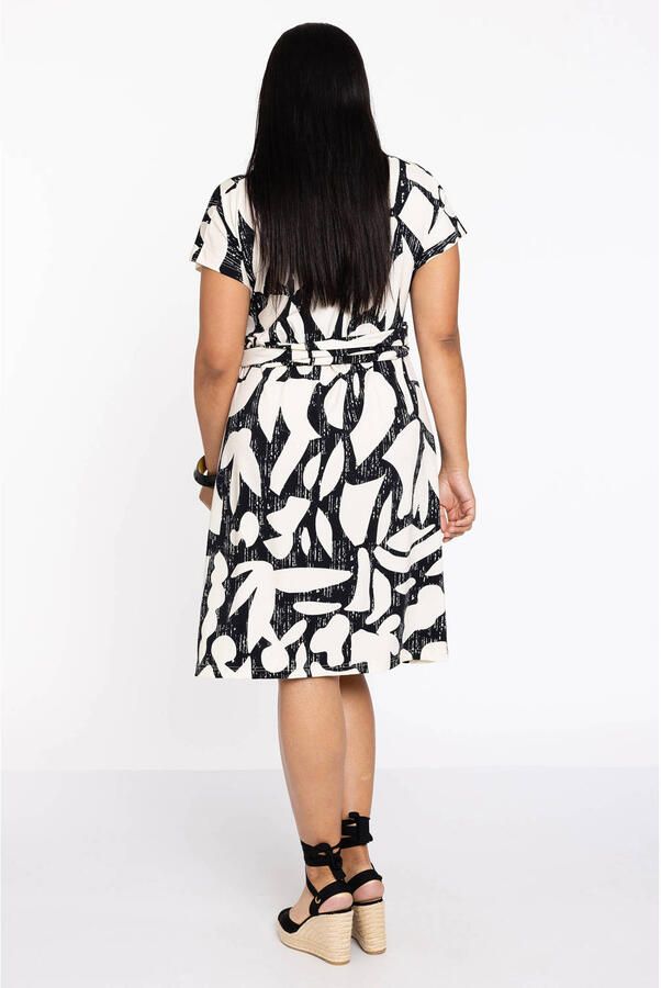 YOEK gebloemde jurk Plus Size ecru - Foto 2