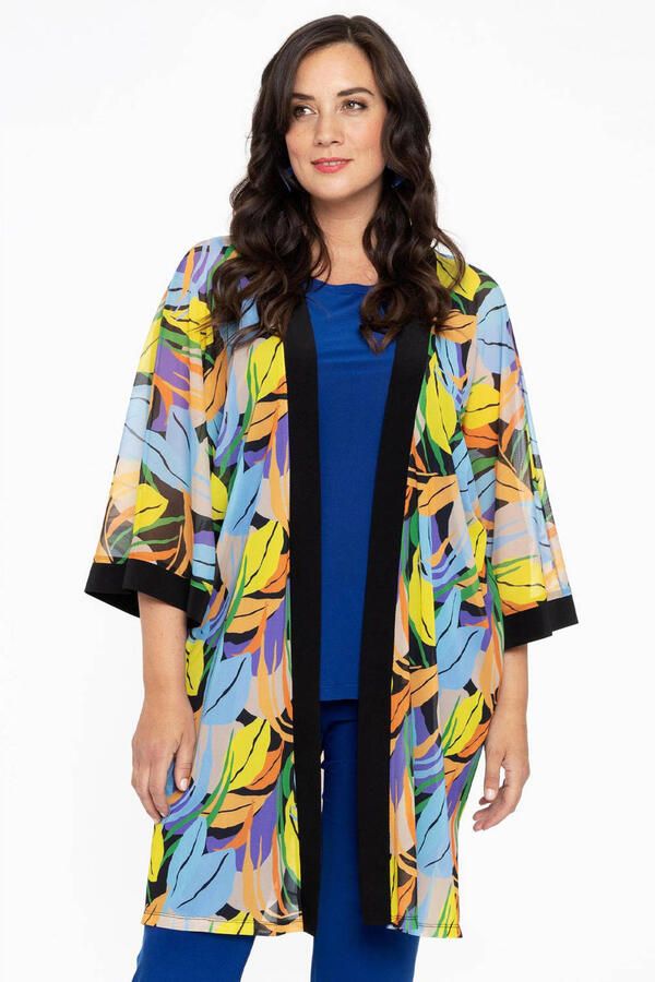 YOEK gebloemde kimono multi - Foto 2