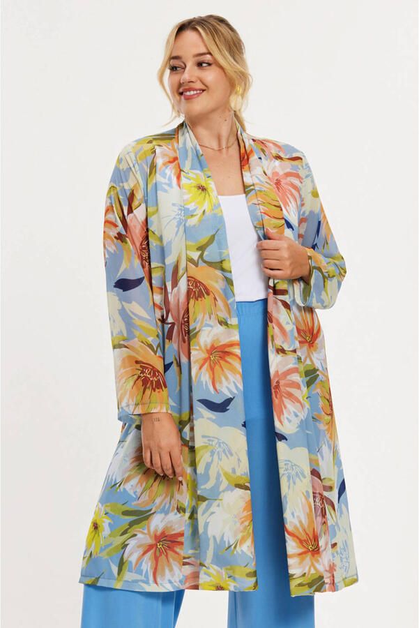 YOEK gebloemde kimono multi
