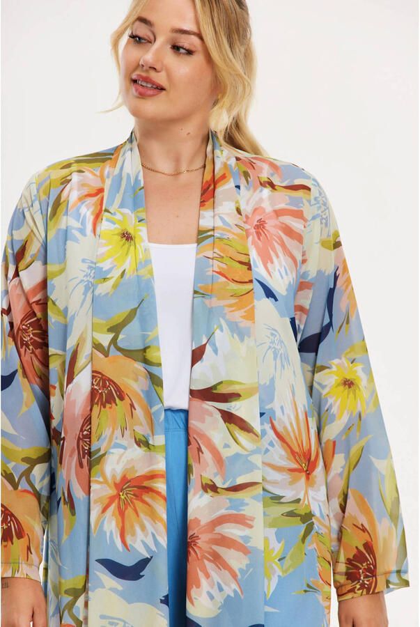 YOEK gebloemde kimono multi - Foto 2